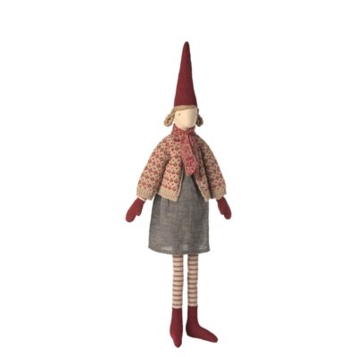 Maileg nisse - Pixy, Str. 4, Pige – 14-5442-00 – Nederdel og cardigan