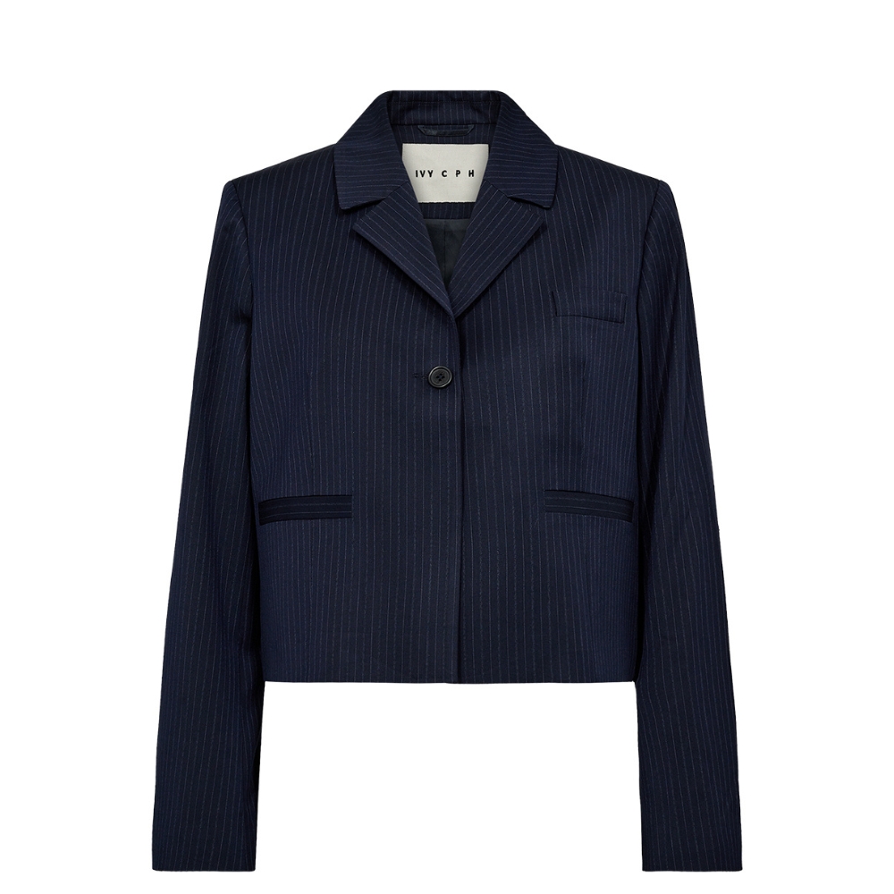 Ivy Copenhagen blazer - IVY-Paula (Navy) Ivy Copenhagen blazer - IVY-Paula Short Blazer - I235584 - Deep Navy Blue