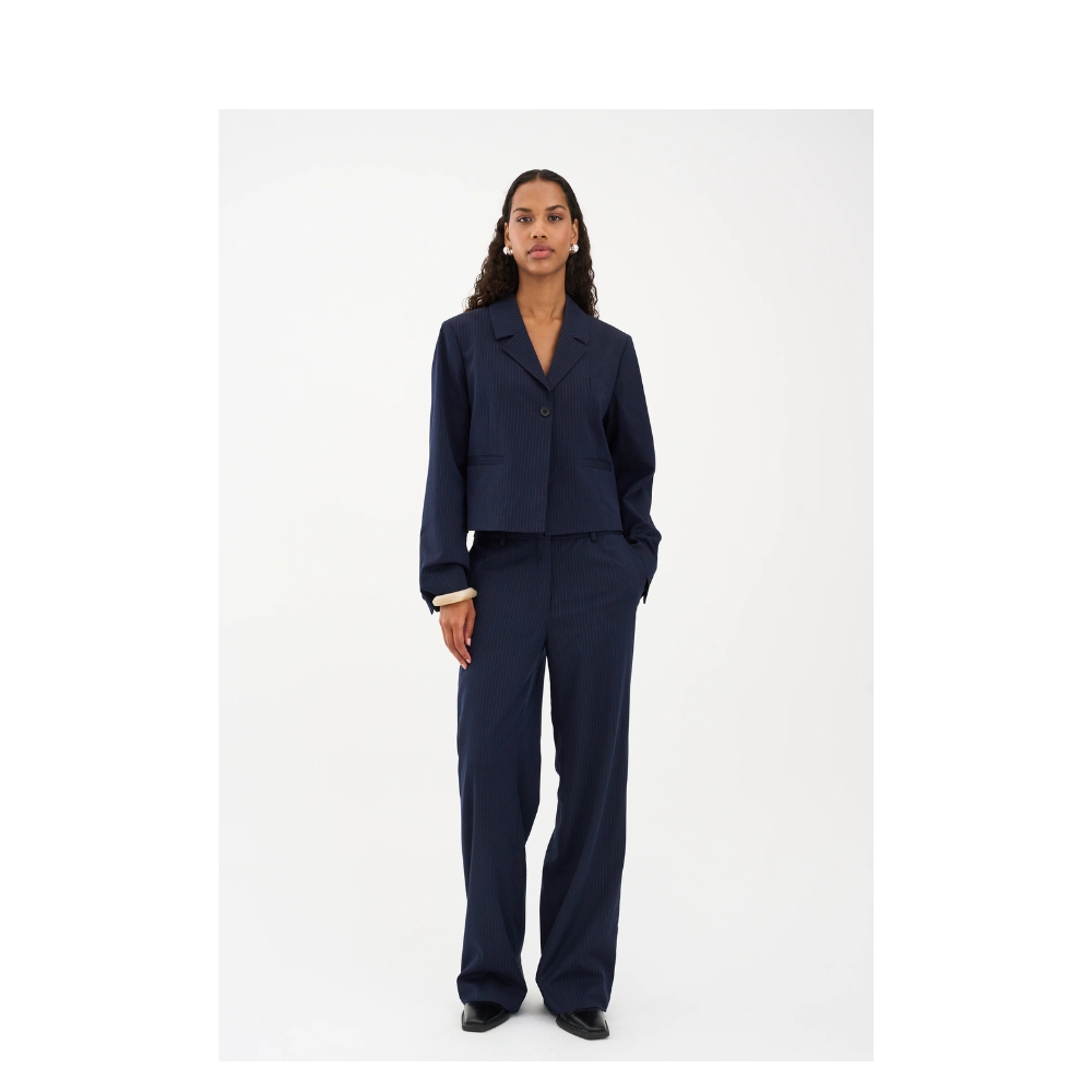 Ivy Copenhagen blazer - IVY-Paula (Navy) IVY-Andrea Wide Ivy Copenhagen habitbukser - Pant Pin Stripe - I235586 - Deep Navy Blue