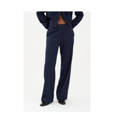 IVY-Andrea Wide Ivy Copenhagen habitbukser - Pant Pin Stripe - I235586 - Deep Navy Blue