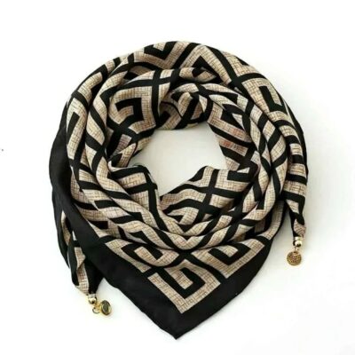 Tim og Simonsen tørklæde - Franny Jewelry Scarf – TSJ592 – Black/Beige