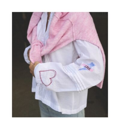 Humble strik - NinettHBS (Lyserød Melange) Humble strik - NinettHBS Oversize Pullover – 10977 – Soft pink melange