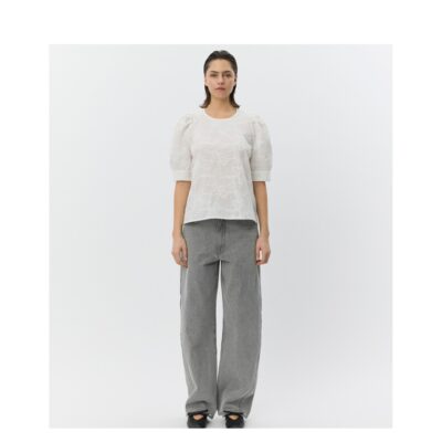 Sofie Schnoor bluse - AhliaSW Puff sleeve blouse - S261395 - White 