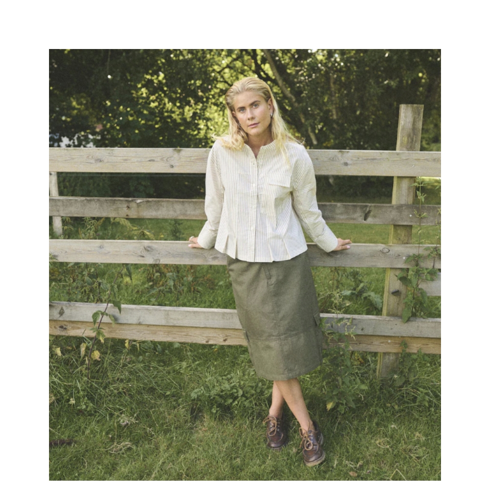 Humble nederdel - NoellaHBS (Mørkegrøn) Humble nederdel - NoellaHBS Skirt – 181009 – Clay