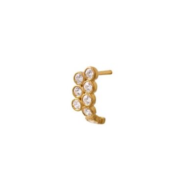 Stine A Ørering med sten1410-02 (Guld)