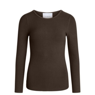 La Rouge bluse - NOOS - Lisa L/S t-shirt - LR1047 - Dark Brown