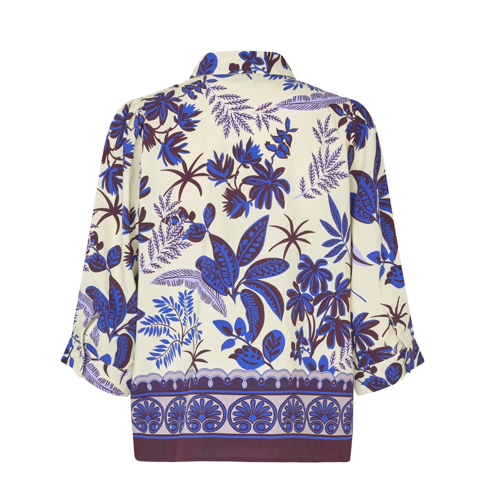 Lollys Laundry skjorte - BonoLL (Blå/Råhvid) Lollys Laundry skjorte - BonoLL Shirt SS – 26110-1007 – 74 Flower Print