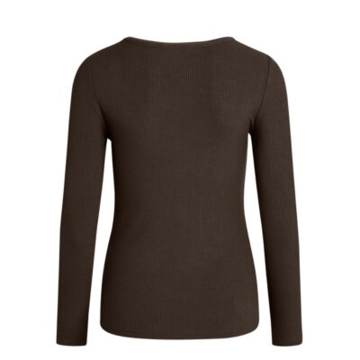 La Rouge bluse - NOOS - Lisa L/S t-shirt - LR1047 - Dark Brown
