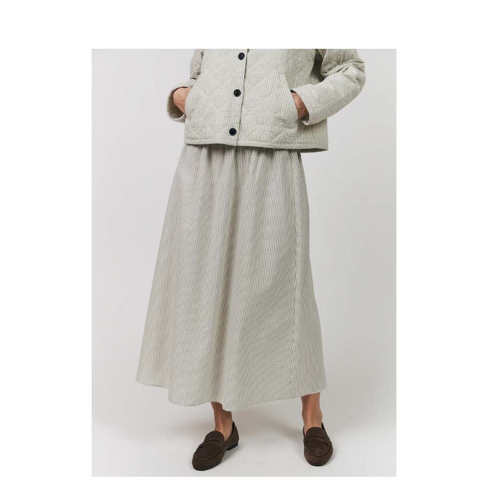 Lollys Laundry nederdel - IslaLL (Creme) Lollys Laundry nederdel - IslaLL Maxi Skirt - 2633-2014 - 80 Stripe