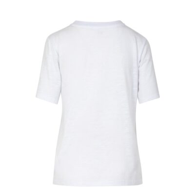 Coster Copenhagen t-shirt - CCSmile t-shirt Midi Ærme – 261-1505H – White 200 (pink smile)