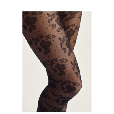 Hype the Detail strømpebukser - Tight flower 20d – 3-16086- 77 – 1100 Black
