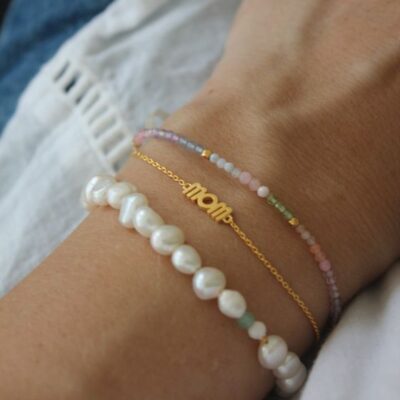 Alternative view of Stine A Perle armbånd 3209-02 (Hvid/Guld)