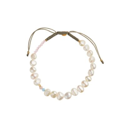 Stine A Perle armbånd 3209-02 (Hvid/Guld)