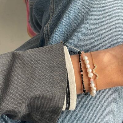 Stine A Perle armbånd 3209-02 (Hvid/Guld)