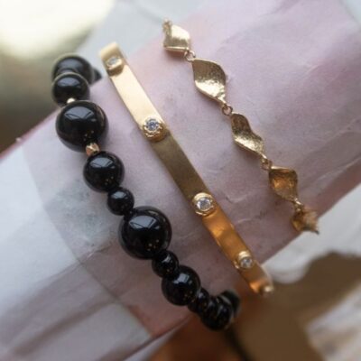 Stine A Perle armbånd 3217-02 (Sort)