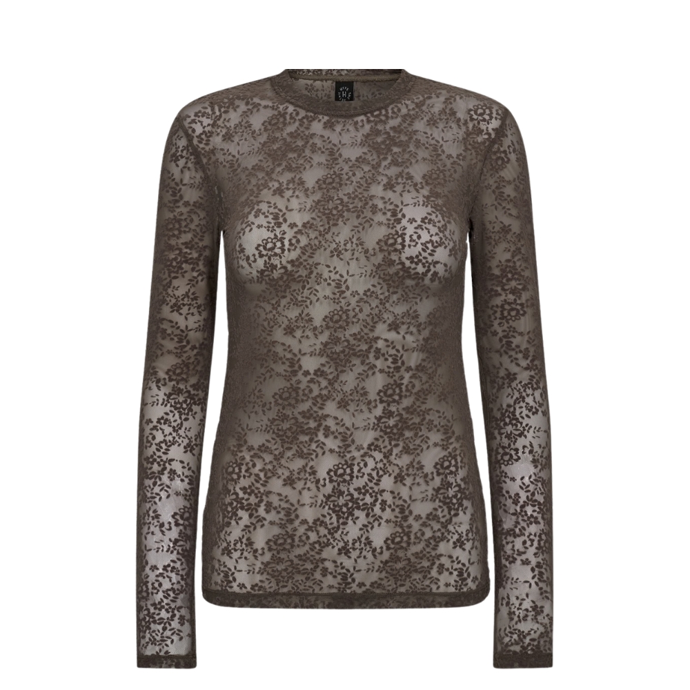 Hype the Detail bluse - 3-852-14 (Brun) Hype the Detail bluse - Lace Blouse - 3-852-14 - 2 Brown