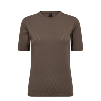 Hype the Detail t-shirt - Logoprint T-shirt - 3-600-200 - 2 Brown