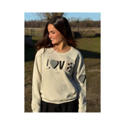 Lulu's Love sweatshirt - Dobb. love (Grå/Sort)