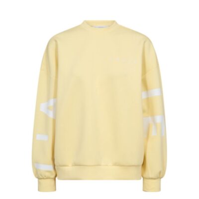 Haute L Amitie sweatshirt - Maxi Split Logo Sweat – HL10413 - Pale Yellow