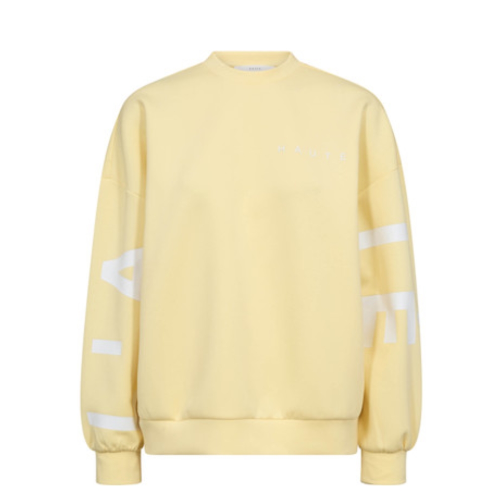 Hauté L' Amitié sweatshirt - HL10413 (Gul) Haute L Amitie sweatshirt - Maxi Split Logo Sweat – HL10413 - Pale Yellow