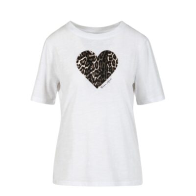 Coster Copenhagen t-shirt - Leo heart tee – 262-1241H – White