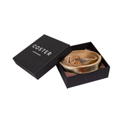 Coster Copenhagen bælte - Small logo belt – 262-9401 – Gold / gold buckle