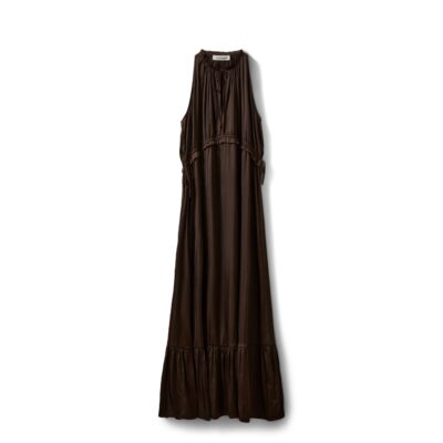 Sofie Schnoor kjole - MelSW Halter Neck Maxi Dres – S262192 – Intense Brown