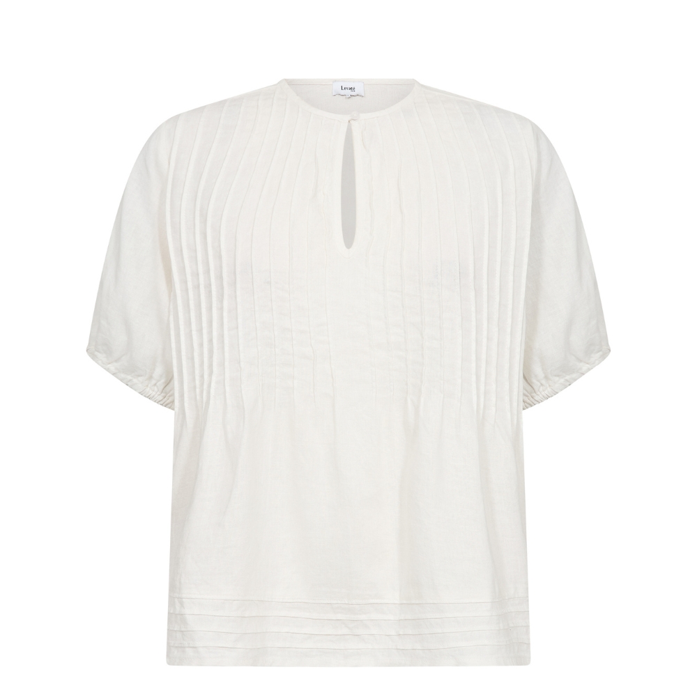 Leveté Room - LR-Naja 54 (Hvid) Levete Room hør bluse - LR-Naja 54 – 101312 – 1000 White