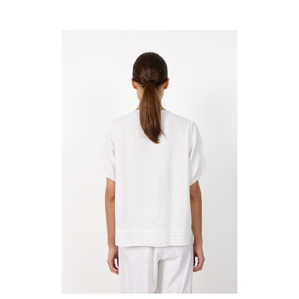 Leveté Room - LR-Naja 54 (Hvid) Levete Room hør bluse - LR-Naja 54 – 101312 – 1000 White