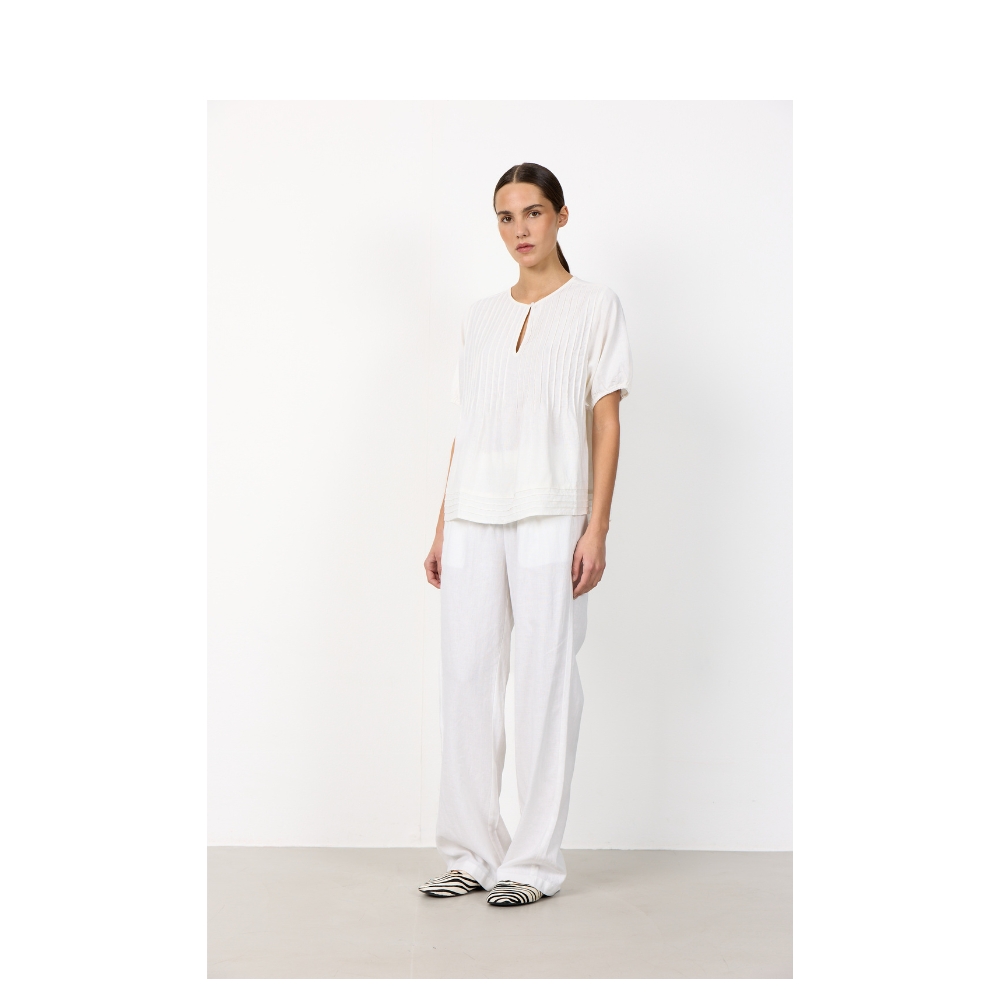 Leveté Room - LR-Naja 54 (Hvid) Levete Room hør bluse - LR-Naja 54 – 101312 – 1000 White