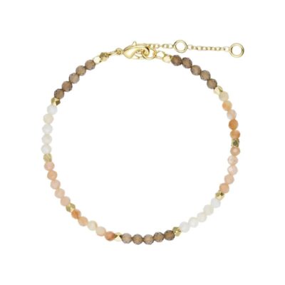 Pure by Nat armbånd – 40648 (Brun/Råhvid)