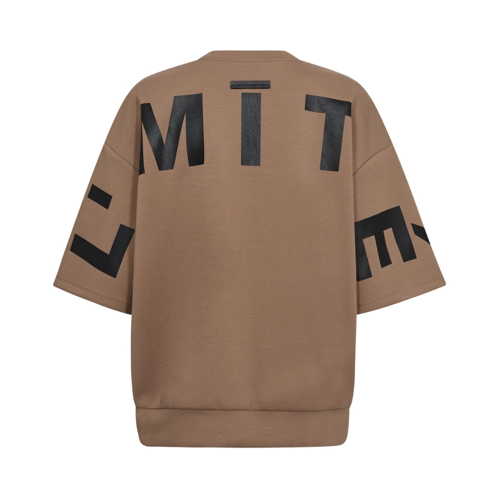 Hauté L’ Amitié sweatshirt – HL10461 (Lysebrun) Haute L Amitie sweatshirt - Maxi split SS logo Sweat – HL10461 – Walnut