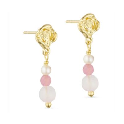 Pure by Nat øreringe – Josie 45983 (Guld/Pink)