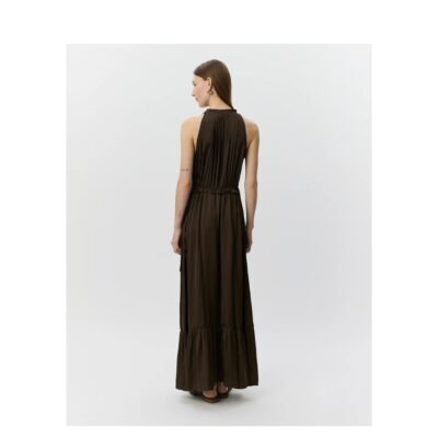 Sofie Schnoor kjole - MelSW Halter Neck Maxi Dres – S262192 – Intense Brown