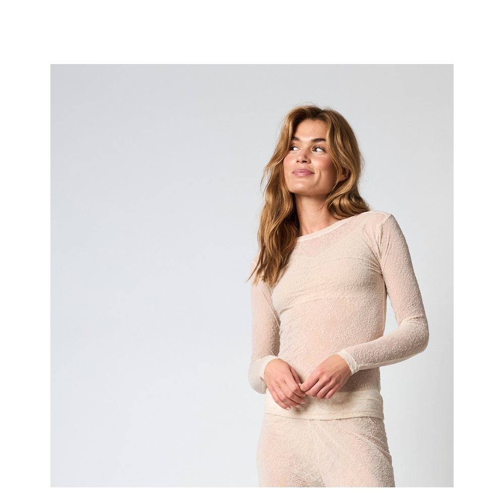 Hype the Detail bluse - 3-852-14 (Pudder) Hype the Detail bluse - Lace Blouse - 3-852-14 - 3 Powder