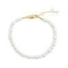 Pure by Nat perle armbånd – 40623 (Guld/Råhvid)