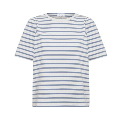 Levete Room stribet t-shirt - LR-NEDDIE 1 - 201244- 6415C Stone Wash Combi