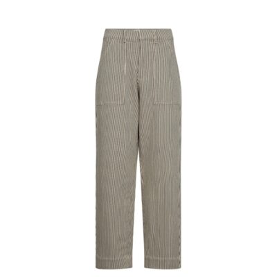 Ivy Copenhagen stribede worker pants - IVY-Lulu Utility Pant Wash Black Sailor Stripe – I235804