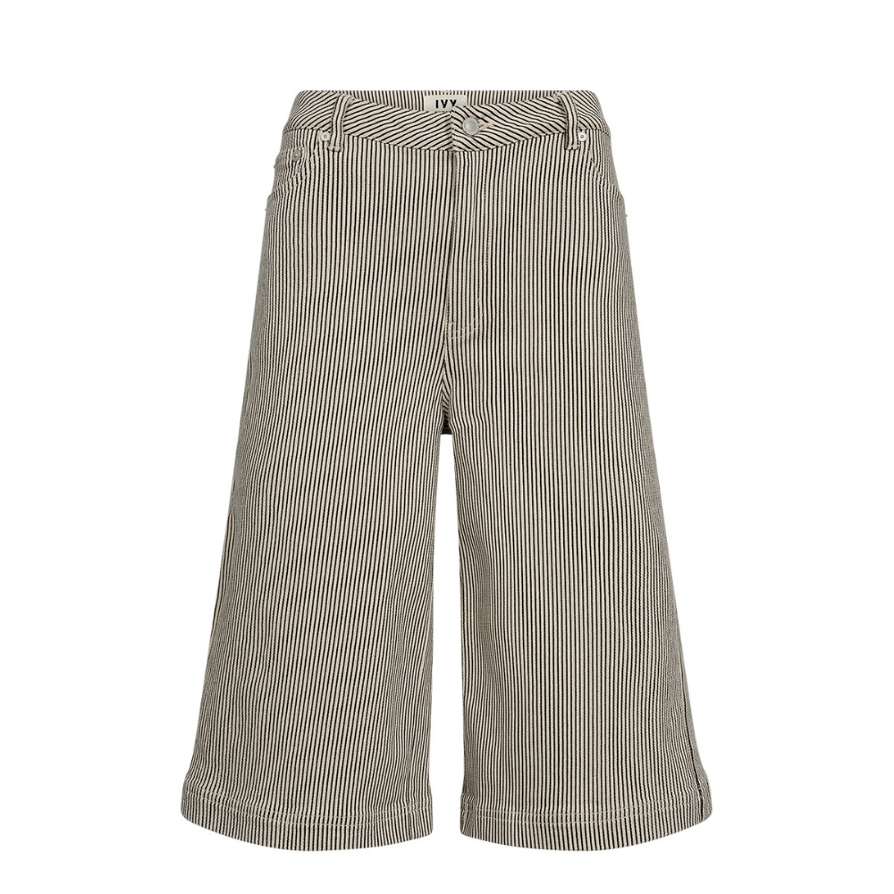 Ivy Copenhagen shorts - IVY- Augusta (Sort/Råhvid) Ivy Copenhagen Bermuda shorts eller Jorts - IVY-Augusta Long Shorts Wash Black Sailor Stripe – I235809