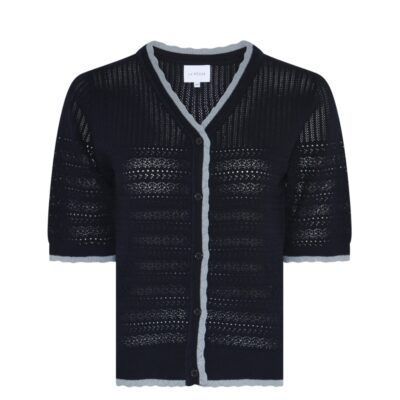 La Rouge kortærmet cardigan - Alma S/S Cardigan – LR1860 – Navy