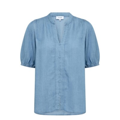 Leveté Room denim skjorte - LR-Rora 1 - 201144 - 2085 Mid Blue Denim