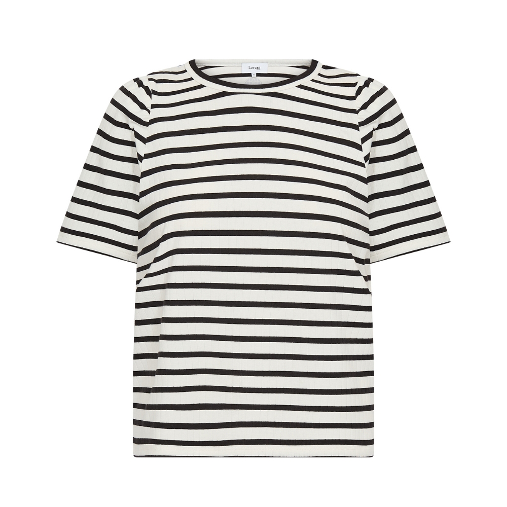 Leveté Room t-shirt - LR-Neddie 1 (Hvid/Sort) Levete Room t-shirt - LR-Neddie 1 – 101275 - 1001C Star White Combi