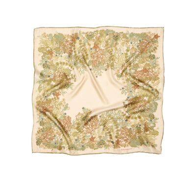 Beck Sondergaard silke tørklæde - Corallo Sia Scarf – 2604300042 – 1349 Green Moss