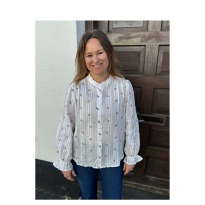 Boho Love skjorte – B1356 (Hvid)