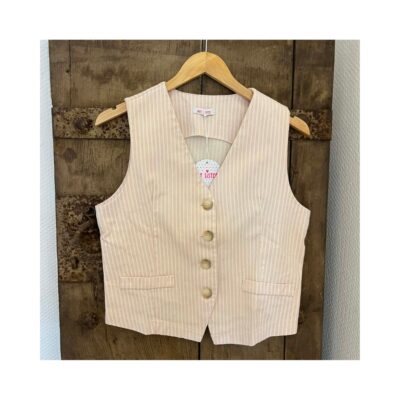 Not Sisters vest –Vera (Råhvid/Pink)