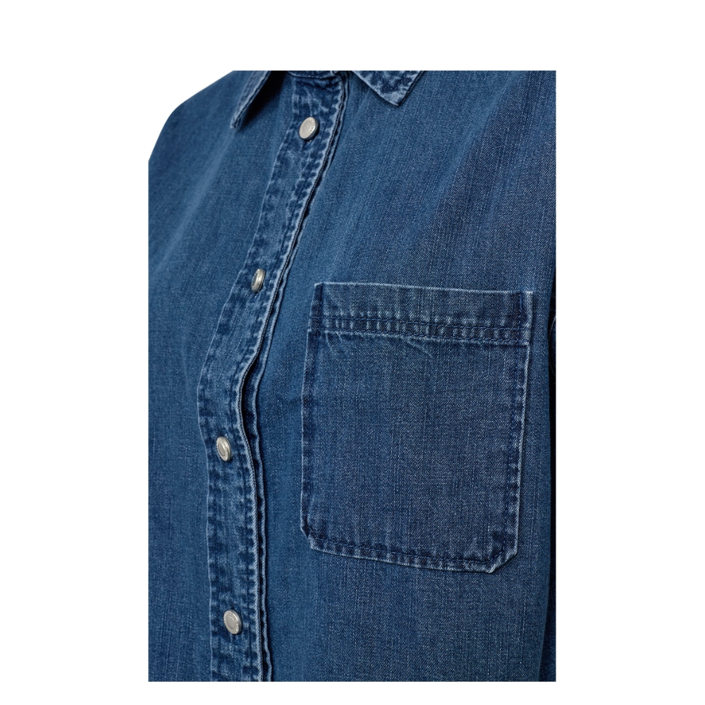 Ivy Copenhagen skjorte - IVY-Malika Uta (Mørkeblå) Ivy Copenhagen denim skjorte - IVY-Malika Uta Oversize Shirt - I235691 - Mid Blue Denim