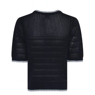 La Rouge kortærmet cardigan - Alma S/S Cardigan – LR1860 – Navy