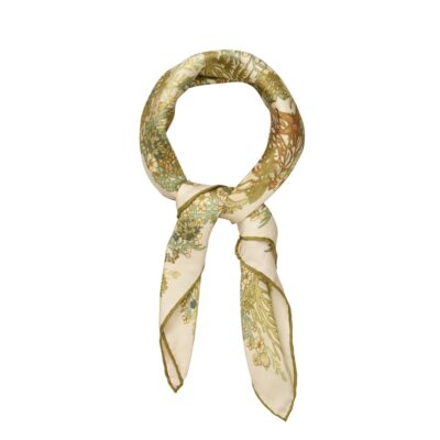 Beck Sondergaard silke tørklæde - Corallo Sia Scarf – 2604300042 – 1349 Green Moss