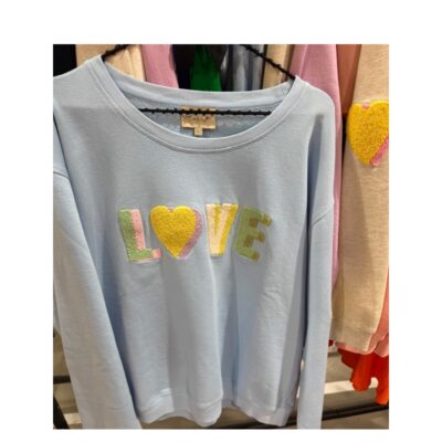 Lulu's Love sweatshirt - Heaven (Blå) Lulus Love sweatshirt - Is-LOVE multi HEAVEN sweat shirt