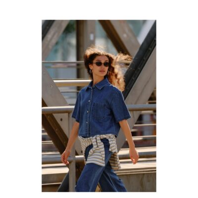 Ivy Copenhagen skjorte - IVY-Malika Uta (Mørkeblå) Ivy Copenhagen denim skjorte - IVY-Malika Uta Oversize Shirt - I235691 - Mid Blue Denim
